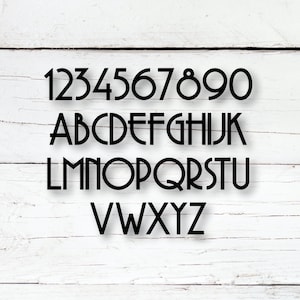 10 inch Art Deco House Numbers Letters