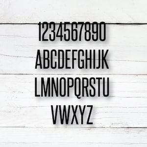 4 inch Contemporary House Numbers Letters