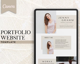 Minimal Portfolio Website | UGC Template & Media Kit | Canva Website Template | Portfolio Template | UGC Website | Canva Website