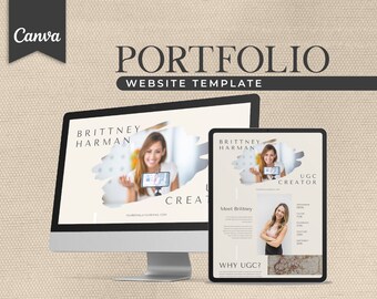 UGC Portfolio Template | UGC Canva Template | UGC Media Kit | Ugc Website Template | Ugc Canva Website | Ugc Landing Page