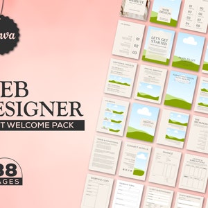 Web Designer Client Welcome Packet | Web Designer Canva | Canva Web Designer Welcome Packet