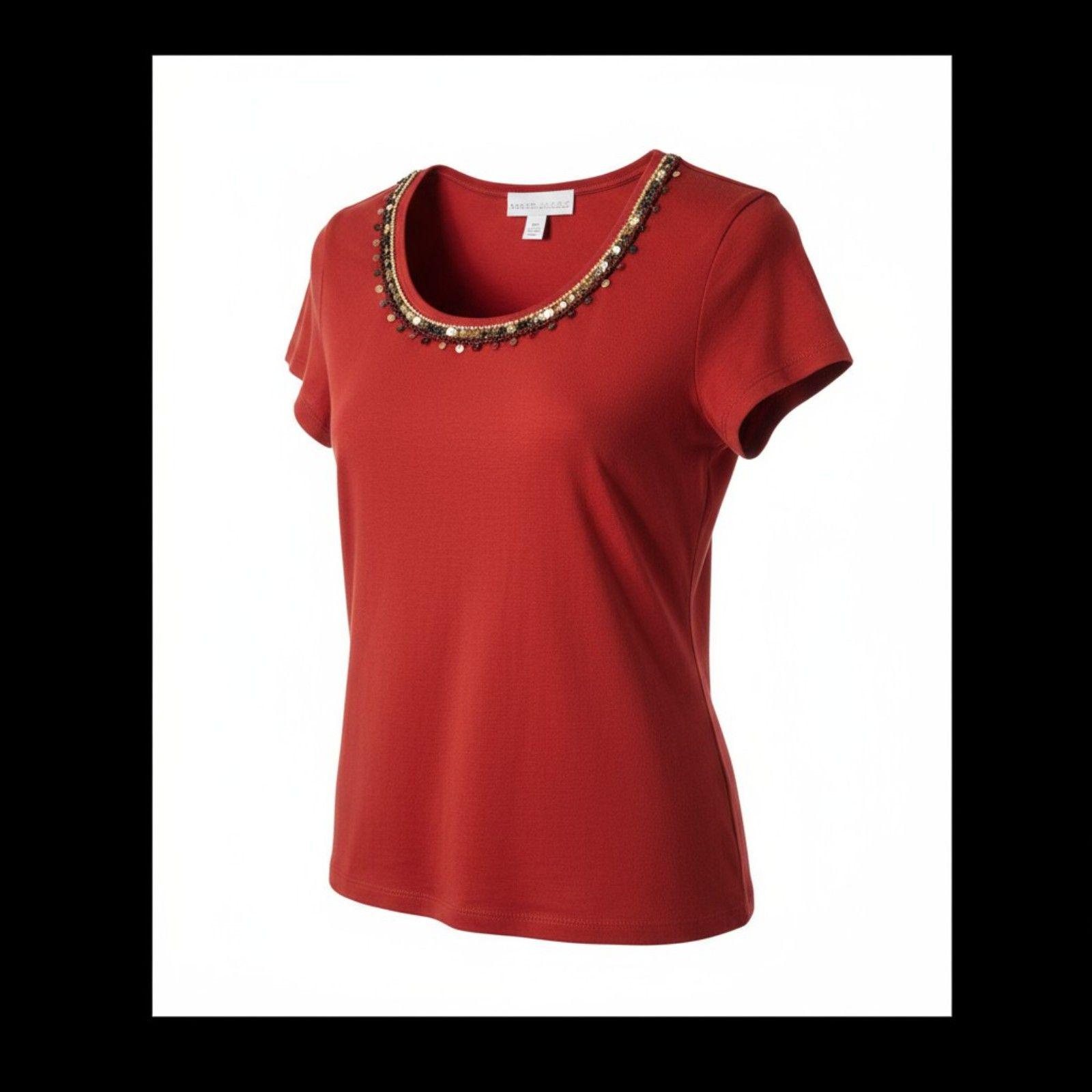 Pull vintage des années 90 Liz Claiborne Lizwear Petite M à col roulé rouge bleu beige