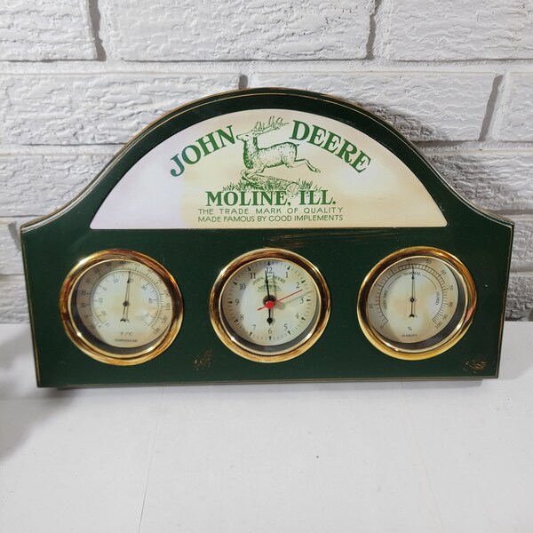 John Deere Clock and Barometer