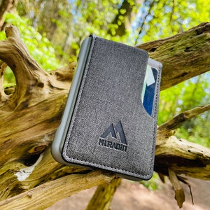Portefeuille tactique porte-cartes minimaliste pour hommes, portefeuille mince avec pince à billets RFID pour hommes - Noir