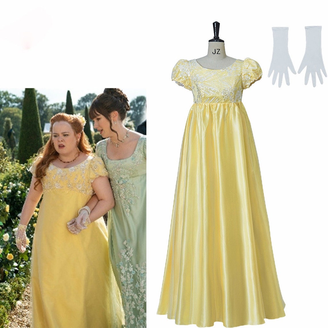 Bridgerton Dress Penelope Featherington Yellow Cosplay Regency Etsy bridgerton-dress-penelope-featherington-yellow-cosplay-regency-etsy