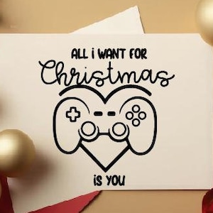 Alles wat ik wil voor kerst ben jij, SVG-bestand, gamerkerst, gamerkerstkaart