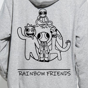 Roblox Rainbow Friends Cartoon Anime Clothes Summer Round Neck