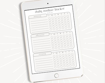 Daily Routine Tracker, Daily Routine Planner Printable, Routine Checklist, Morning Routine, Night Routine, Habit Tracker
