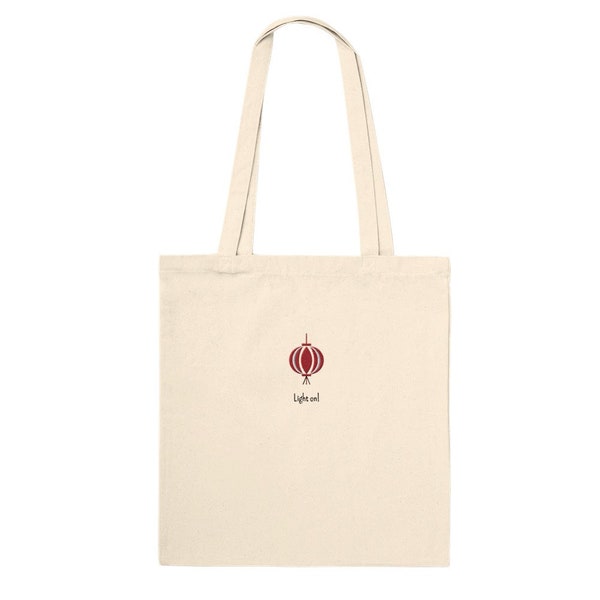 Premium Tote Bag Embroidery Light on