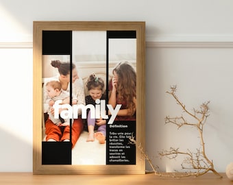 Personalized family poster - Christmas gift idea for mom, dad, grandma or grandpa - Family gift idea - Family member souvenir gift