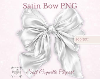 Draped Satin Bow PNG, Flowing Ribbon Clipart, Elegant Design