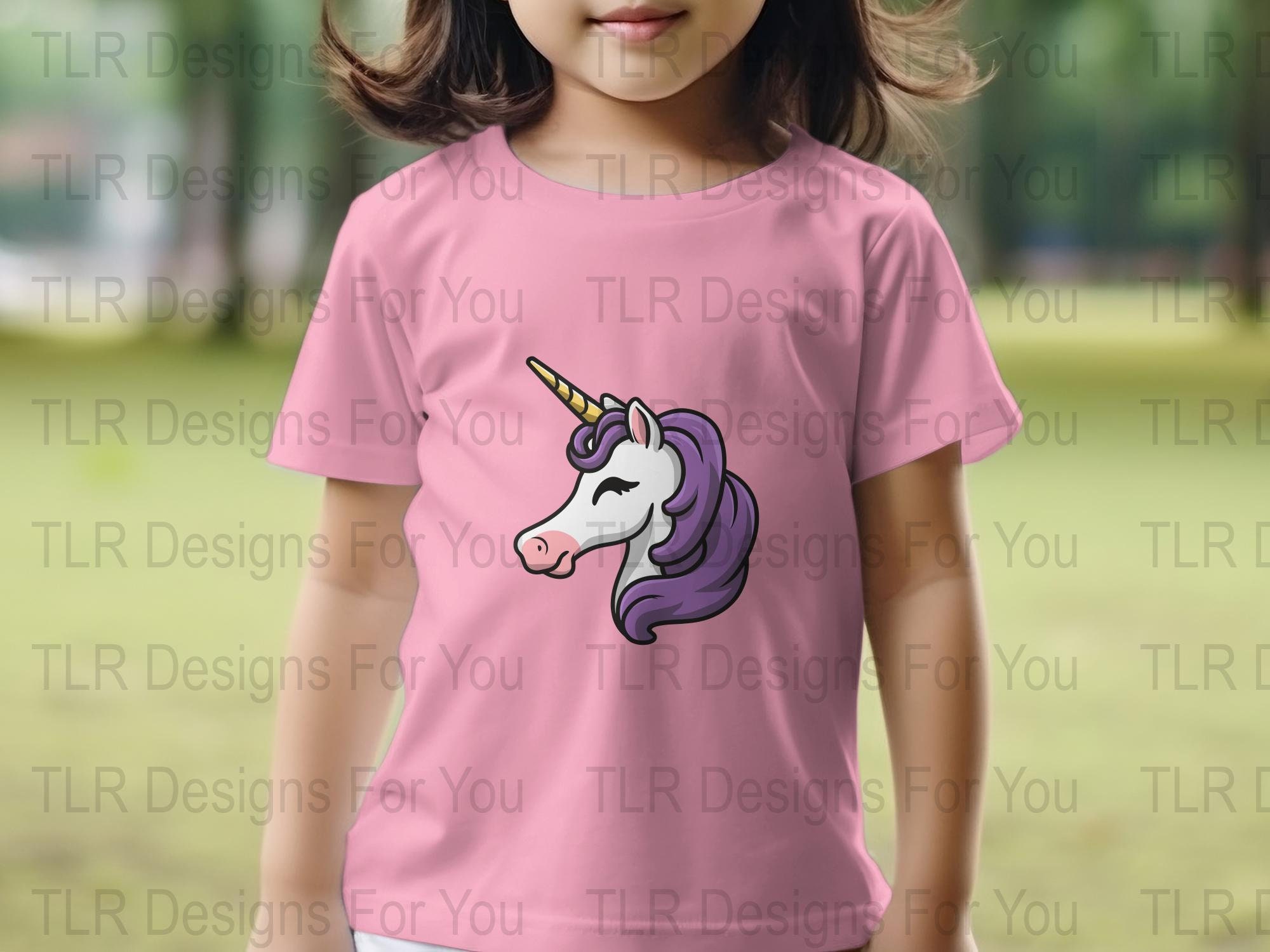 Printable Unicorn Clipart, Cute Unicorn Face Digital Download, Kids ...