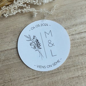 Etiquettes / Sticker autocollant personnalisé pour vos mariages, anniversaires, EVJF, baptêmes... image 3