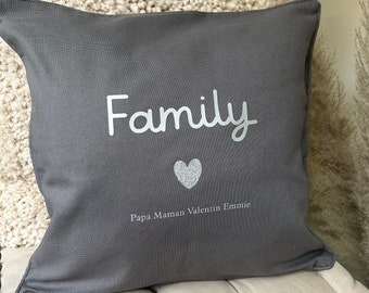 Housse de coussin personnalisée, cadeau naissance, housse coussin décorative