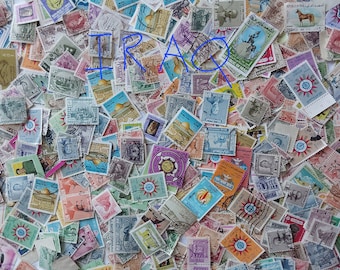 Packs de timbres Irak de 200, 350 différents (utilisés sur papier/menthe) - Choisissez une quantité