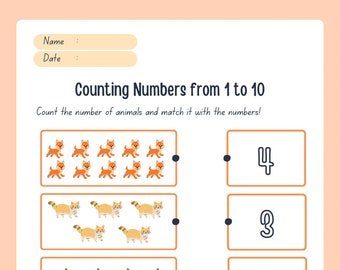 Math Poster Classroom Decor Counting Numbers 0-10 Maths - Etsy