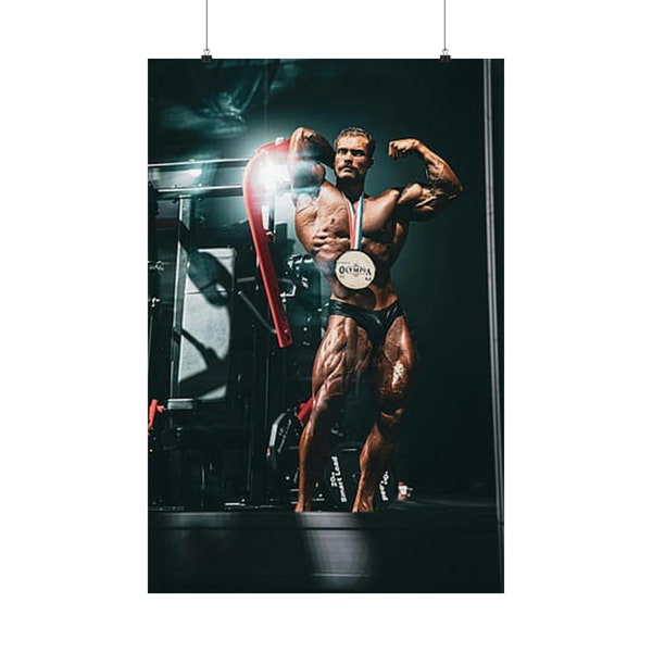 Chris Bumstead The GOAT Posing with Olympia Medal Poster