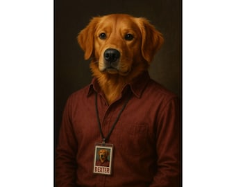 Póster de mascota con IA totalmente personalizado: cualquier persona, personaje, programa, época, lugar, etc. Impresión de arte de pared de perro/gato/animal con IA personalizada, retrato de mascota personalizado