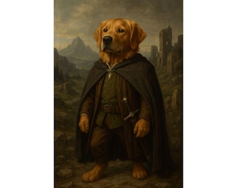 Póster de mascota con IA totalmente personalizado: cualquier persona, personaje, programa, época, lugar, etc. Impresión de arte de pared de perro/gato/animal con IA personalizada, retrato de mascota personalizado