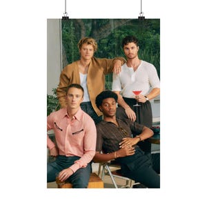 OBX BoysPoster, Drew Starkey, Rudy Pankow, Chase Stokes, Jonathan Daviss, Celebrity Portrait Decor, Room Decor, Dorm Room Art