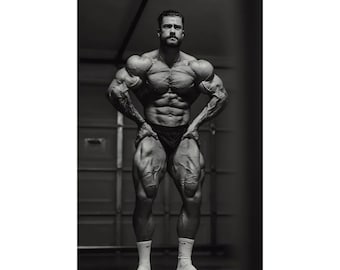 Chris Bumstelle "Daddy CBUM" Thavage Mr. Olympia Champion CBUM Posing Premium Poster 6