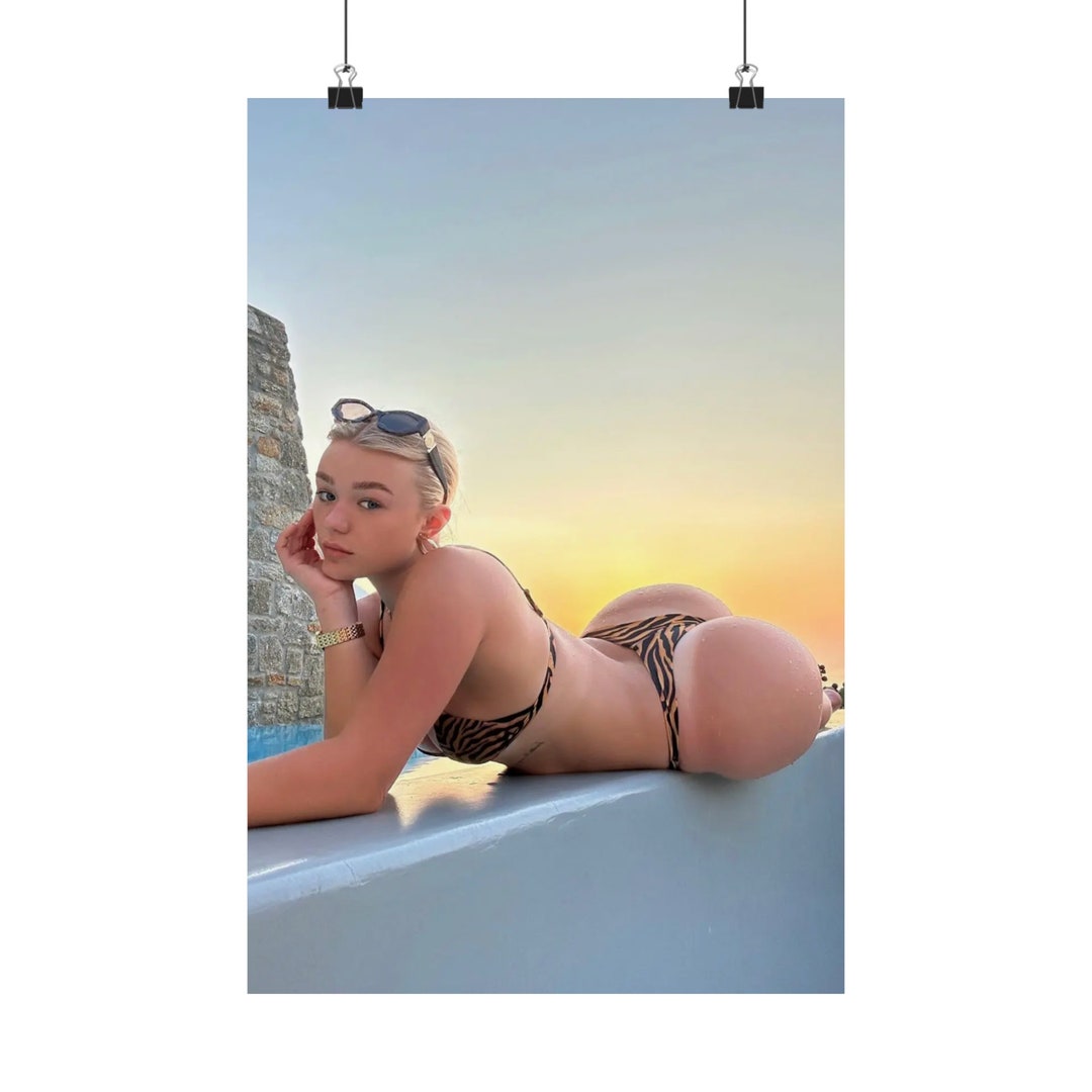 Katie Sigmond Poolside Pose Premium Poster Katie Sigmond Influencer