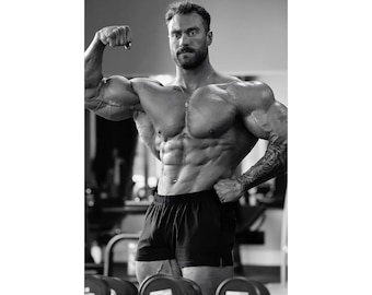 Chris Bum Steet "Daddy CBUM" Thavage Mr. Olympia Champion CBUM Posing Premium Poster 8"