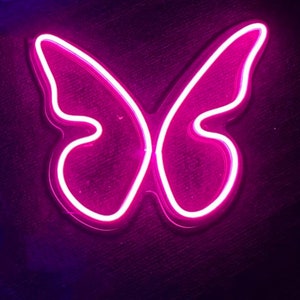Butterfly Neon Signs Girl Room Led Sign Custom Neon Sign - Etsy