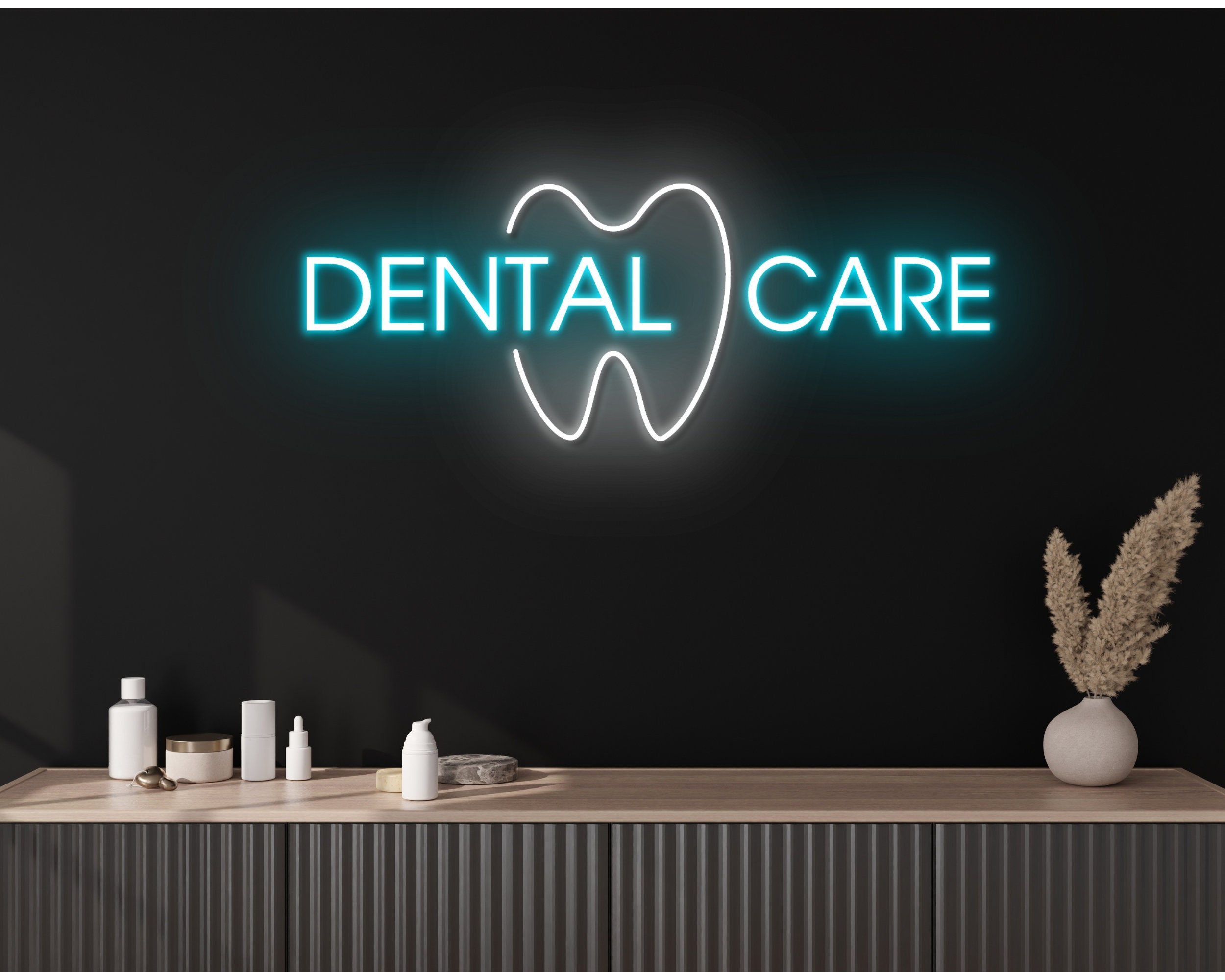 Dental Care Neon Sign Medicine Led Light Dentist Night Etsy