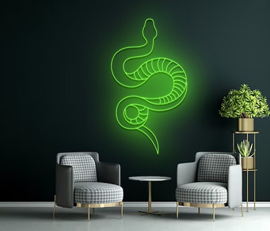 Snake Line Art Neon Sign Snake LED Sign Pet Lover Gifts Etsy