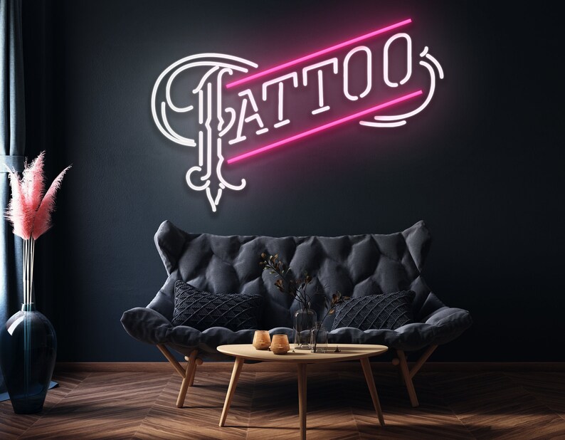 Tattoo Neon Sign Tattoo Led Sign Tattoo Birthday Gifts Etsy