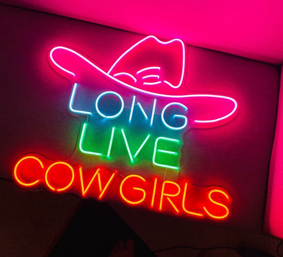 Long Live Cowgirls Neon Sign Word Art Wall Decor Custom LED Etsy