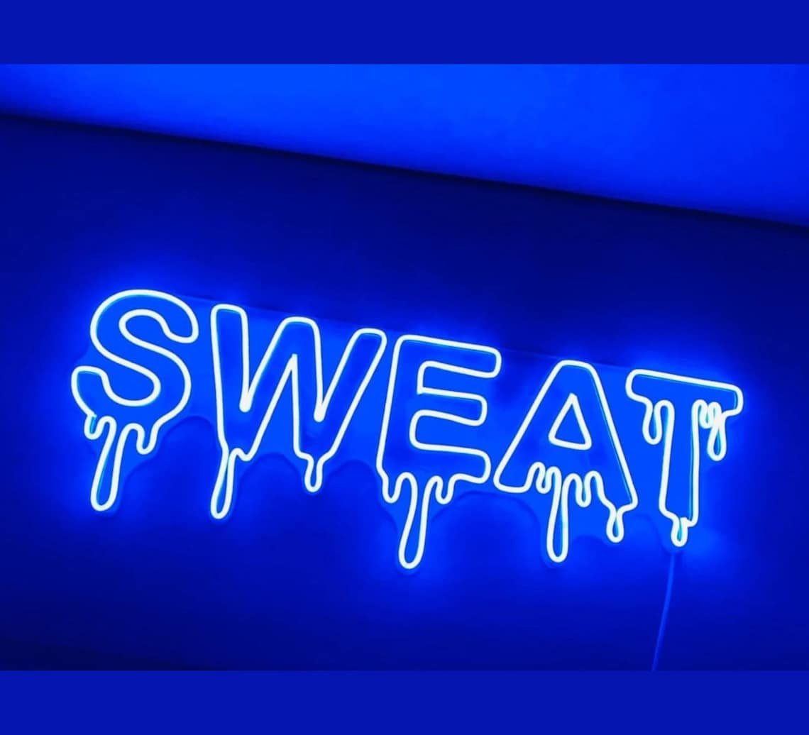 Dripping Sweat Neon Signs Sweat Led Sign Neon Sign Wall Art Etsy