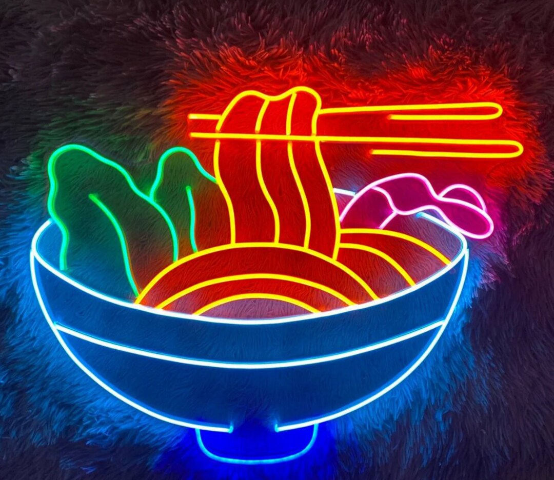 Ramen Neon Sign Ramen Led Lights Wall Decor Custom Neon - Etsy