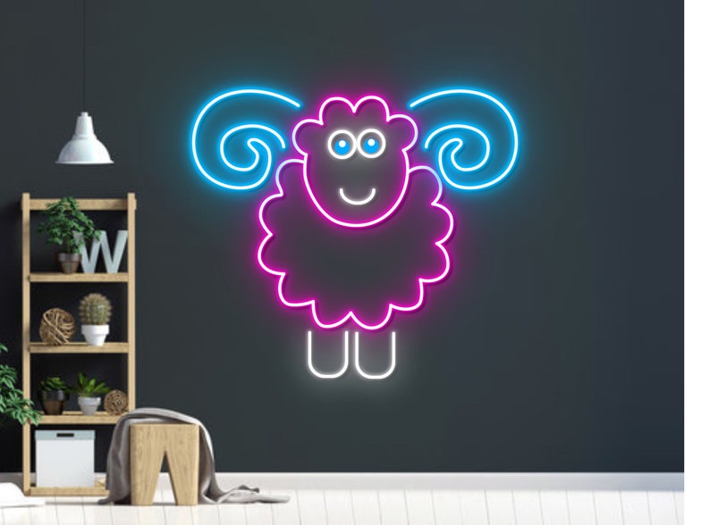 Sheep Neon Sign Sheep LED Light Animal Neon Sign Bedroom Etsy