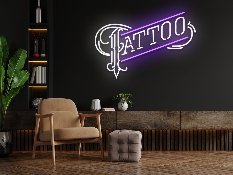 Tattoo Neon Sign Tattoo Led Sign Tattoo Birthday Gifts Etsy
