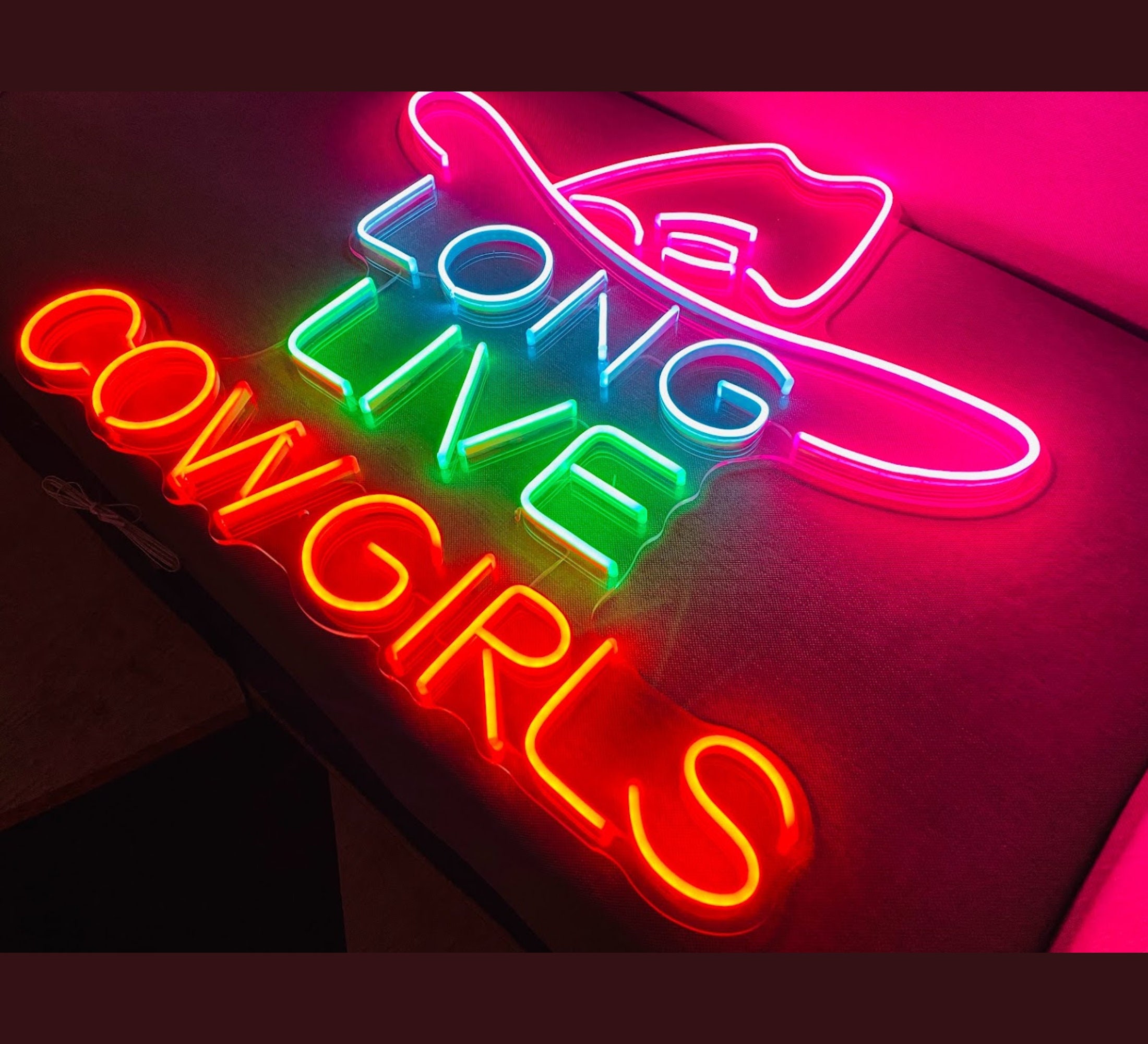Long Live Cowgirls Neon Sign Word Art Wall Decor Custom LED Etsy UK
