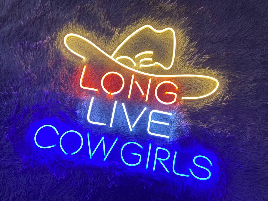 Long Live Cowgirls Neon Sign Word Art Wall Decor Custom LED Etsy