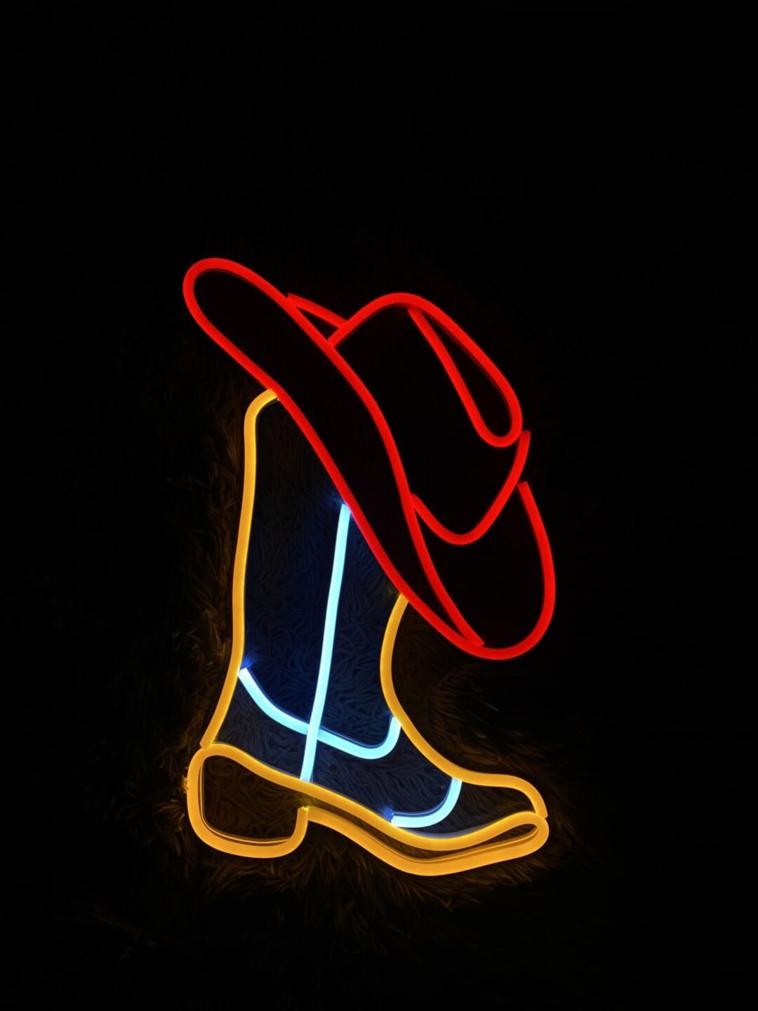 Cowboy Boot Neon Sign Cowboy Hat Neon Signs Cowboy Life Led - Etsy