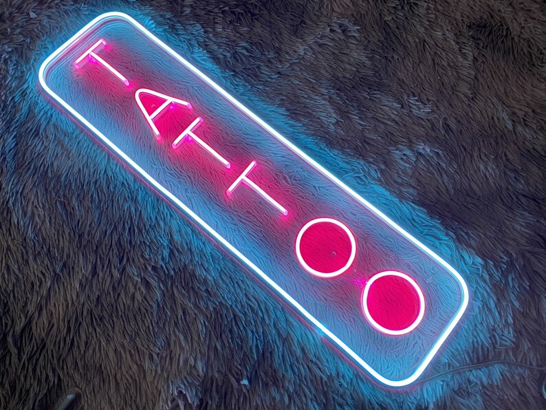 Tattoo Neon Sign Tattoo Led Sign Tattoo Birthday Gifts Etsy