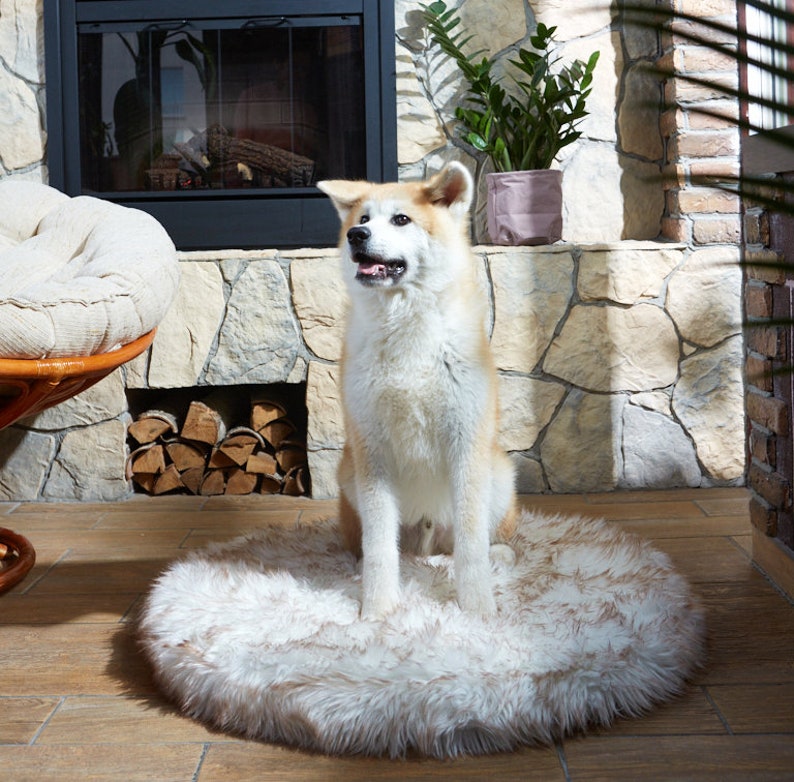Luxury Faux Fur Orthopedic Dog Bed Memory Foam Pet Bed for All Breeds