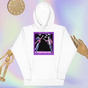 Bluza z kapturem Bob and Alice a Cryptic Love Affair (Cyberbezpieczeństwo/Cyberpunk/IT/Szyfrowanie/Kryptografia asymetryczna)
