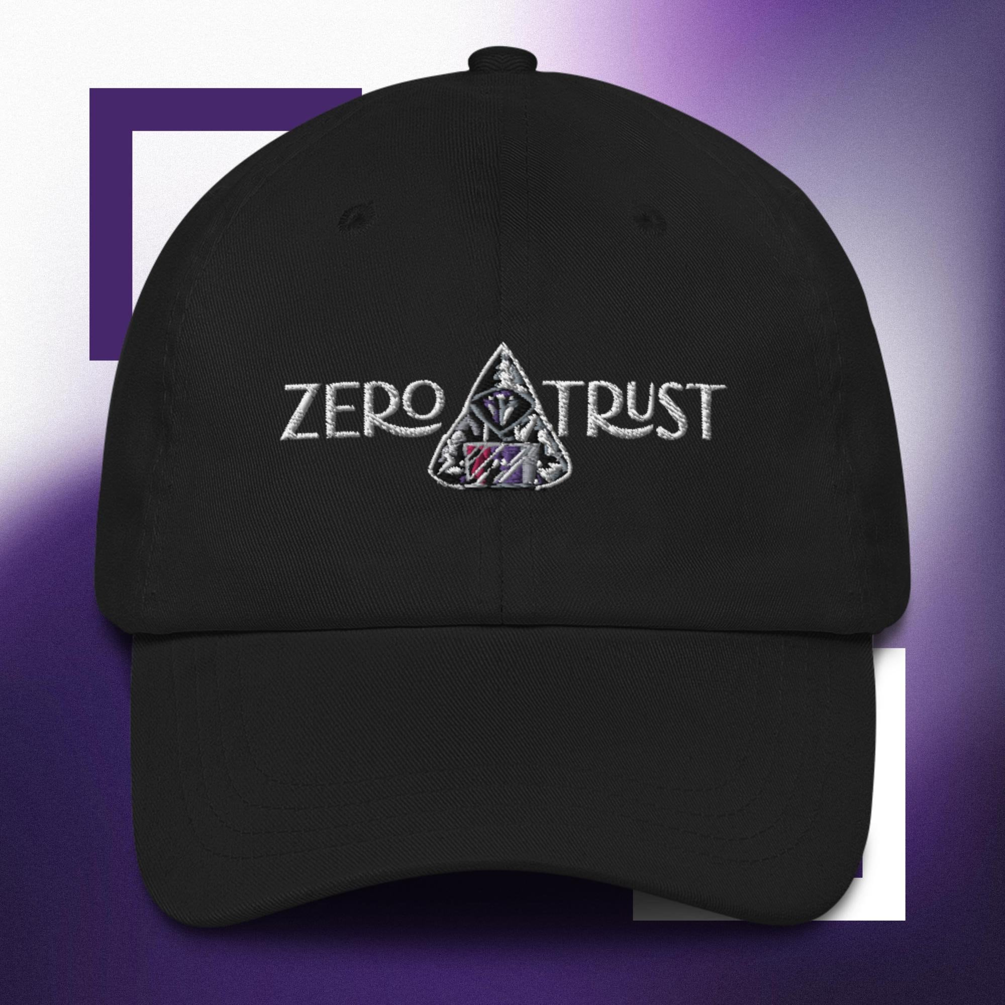 Zero Trust Baseball Hat (Cybersecurity/Cyberpunk/IT/InfoSEC/Dad Hat)