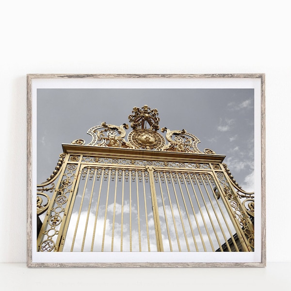 Paris Art Print, Palace of Versailles Entry Gate, Architecture Photography, Wall Art Print