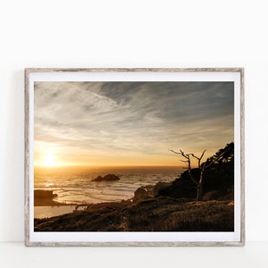 San Francisco Art Print, Sunset View, Ocean Beach, Pacific Ocean, Landscape Photography Print