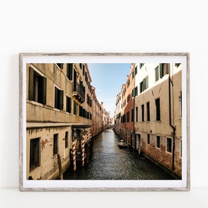 Venice Art Print, Sunset View over Canal, Italy Photography, Urban Photography Print