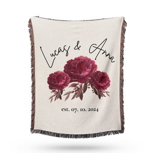 Second Anniversary Gift Custom Throw Blanket