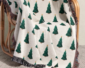 Christmas Tree Blanket Bulk Gifts Home Decor Christmas Throw Woven Winter Decor Gift Movie Holiday Blanket Decor Throw Blanket Gifts Bulk