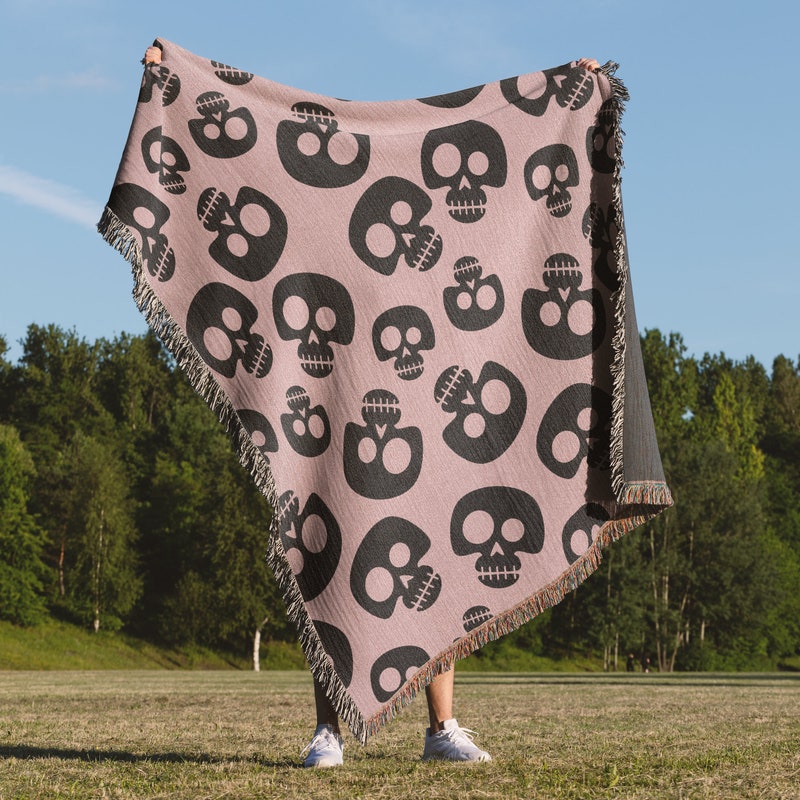 Tropical Hawaiian Skull Blanket