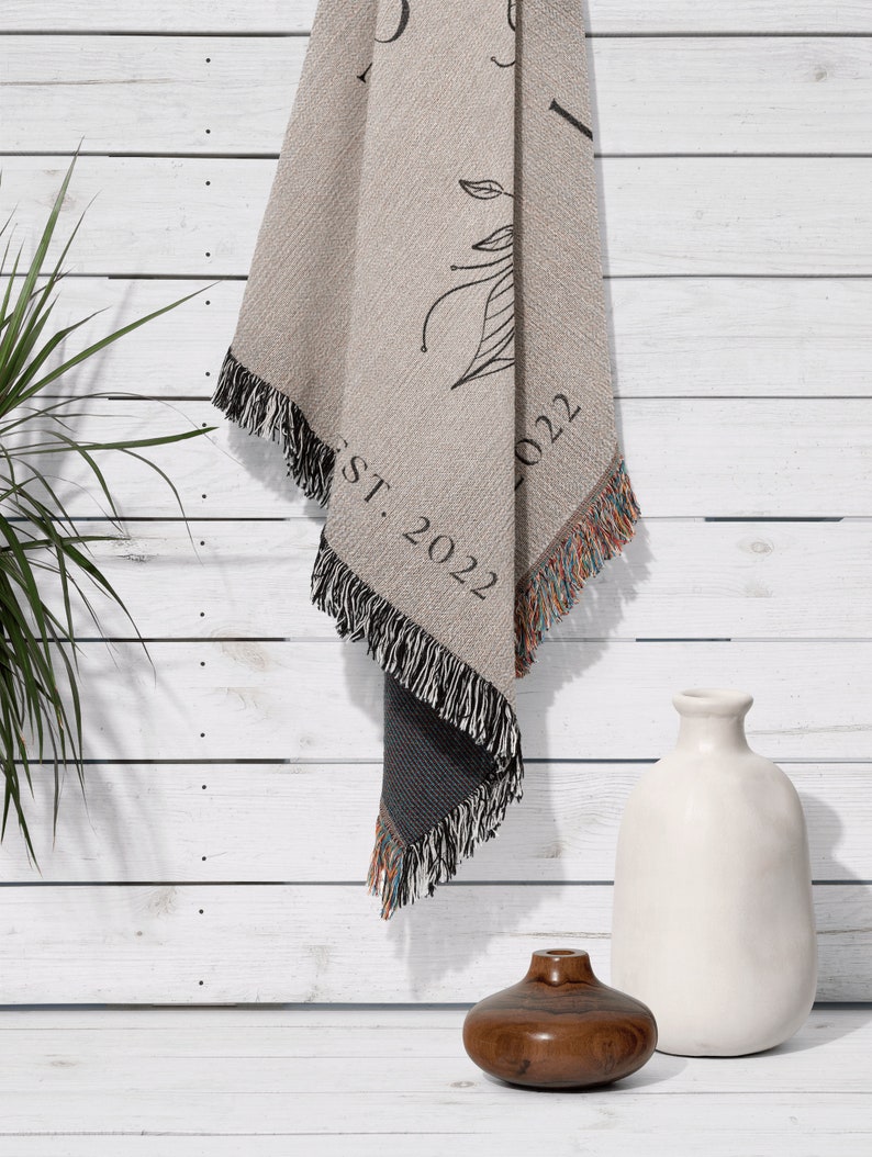 Personalized Wedding Throw Blanket: Custom Names, Anniversary Gift - Etsy